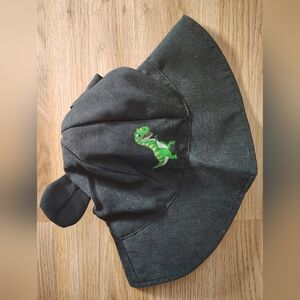 Kids Black Dinosaur Sun Hat